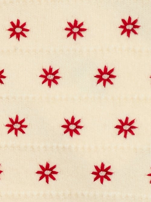 Camisola de malha com bordados - Kiabi