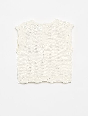 Camisola de malha com bordados de "corações