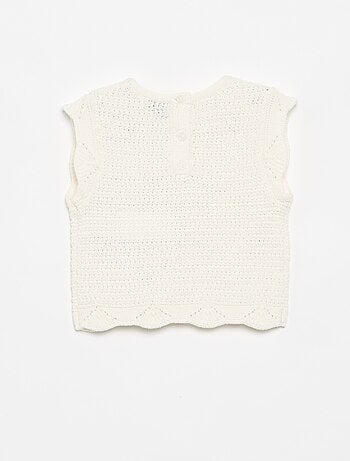 Camisola de malha com bordados de "corações