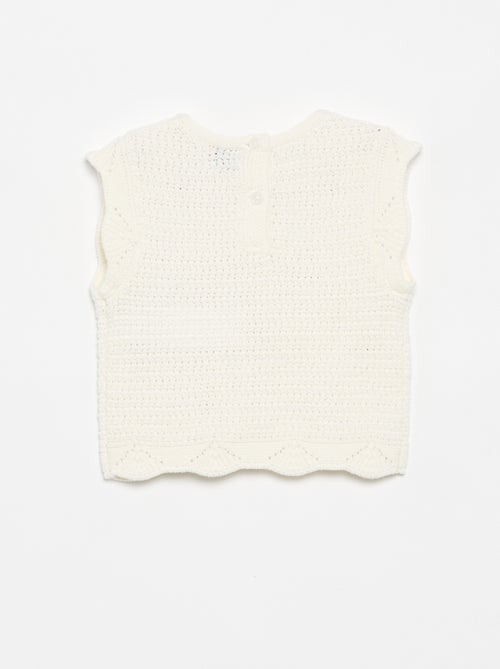 Camisola de malha com bordados de "corações" - Kiabi