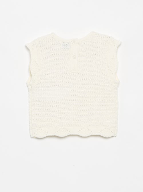 Camisola de malha com bordados de "corações" - Kiabi Camisola de malha com bordados de "corações" - Kiabi