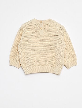 Camisola de malha com bordados 'pera'