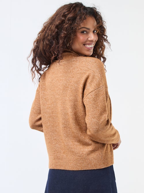Camisola de malha com cachecol de malha grossa - Kiabi