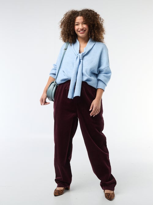 Camisola de malha com cachecol integrado - Kiabi