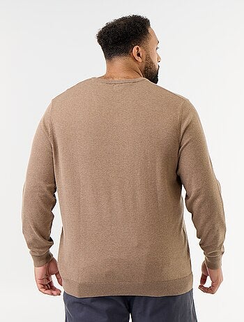 Camisola de malha com decote em V
