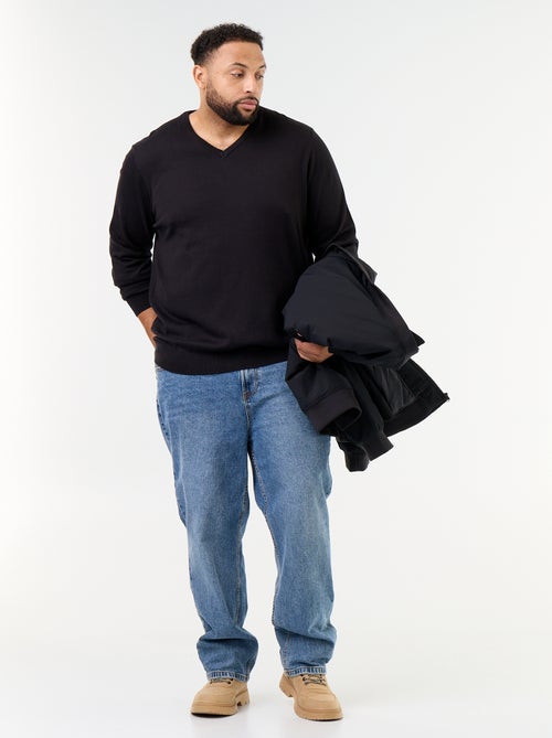 Camisola de malha com decote em V - Kiabi