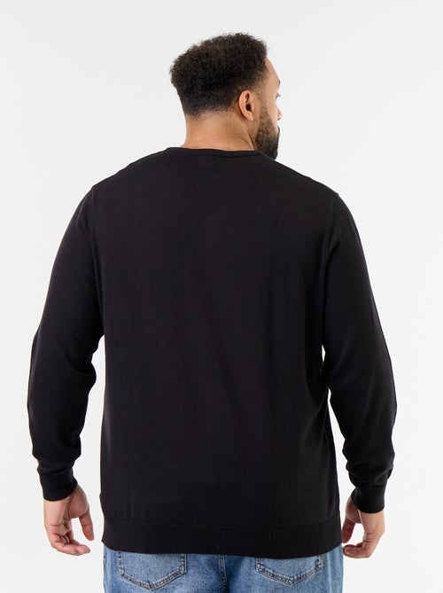 Camisola de malha com decote em V - Kiabi