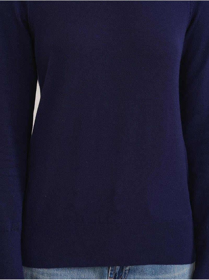 Camisola de malha com decote redondo mixray Azul-marinho - Kiabi