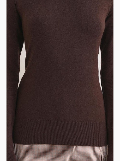 Camisola de malha com decote redondo mixray - Kiabi Camisola de malha com decote redondo mixray - Kiabi