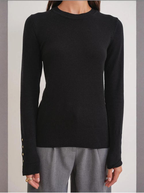 Camisola de malha com decote redondo mixray - Kiabi Camisola de malha com decote redondo mixray - Kiabi
