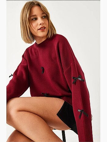 Camisola de malha com detalhe de laço lucci