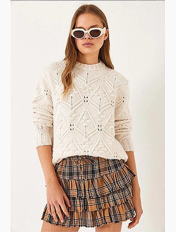 Camisola de malha com detalhe de pompom lucci