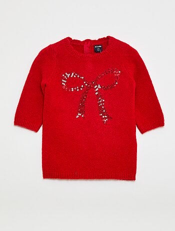 Camisola de malha com padrão jacquard