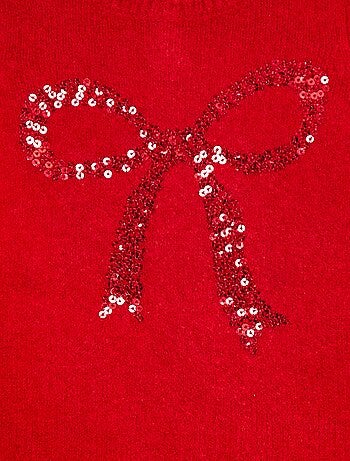 Camisola de malha com detalhe jacquard