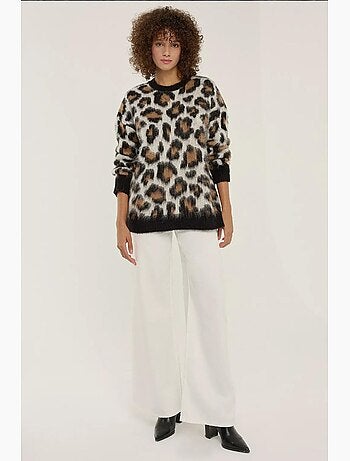 Camisola de malha com estampado de leopardo hiccup