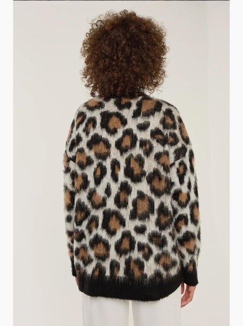 Camisola de malha com estampado de leopardo hiccup - Kiabi Camisola de malha com estampado de leopardo hiccup - Kiabi