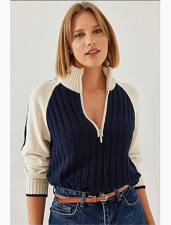 Camisola de malha com fecho lucci