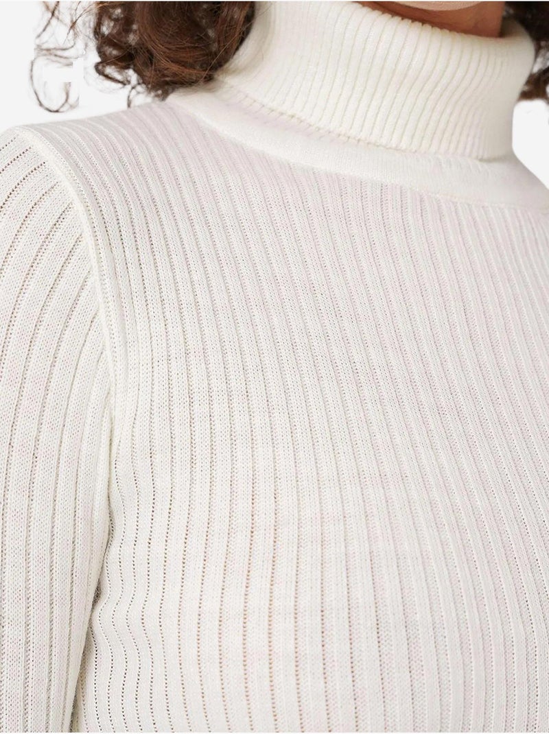 Camisola de malha com gola alta bdart Branco - Kiabi