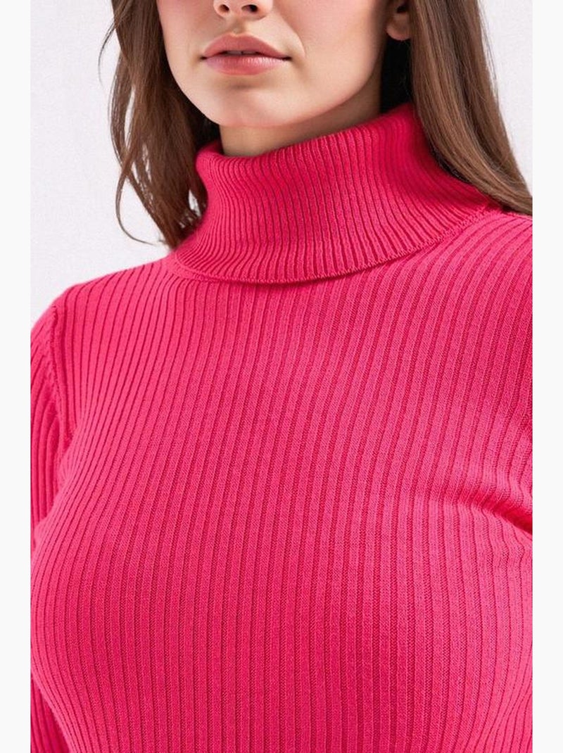Camisola de malha com gola alta bdart Magenta - Kiabi