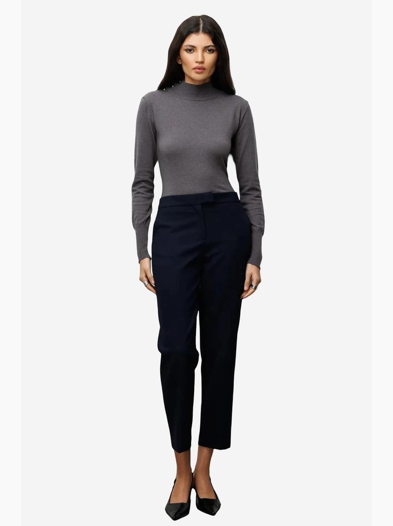 Camisola de malha com gola alta mixray Cinza escuro - Kiabi