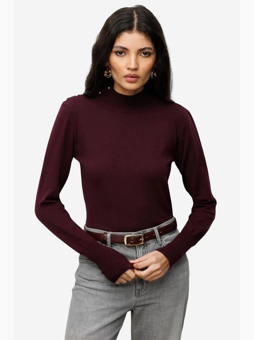 Camisola de malha com gola alta mixray - Kiabi Camisola de malha com gola alta mixray - Kiabi