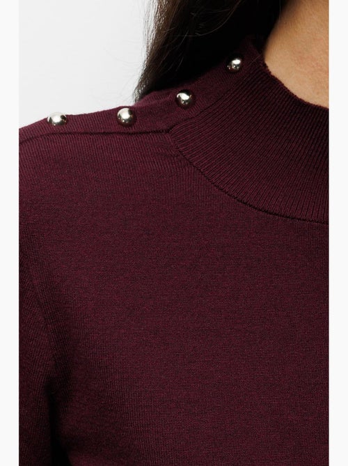 Camisola de malha com gola alta mixray - Kiabi Camisola de malha com gola alta mixray - Kiabi