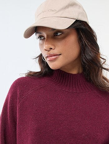 Camisola de malha com gola alta