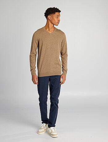 Camisola de malha com gola em bico (+ de 1,90 m)