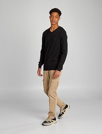 Camisola de malha com gola em bico (+ de 1,90 m)