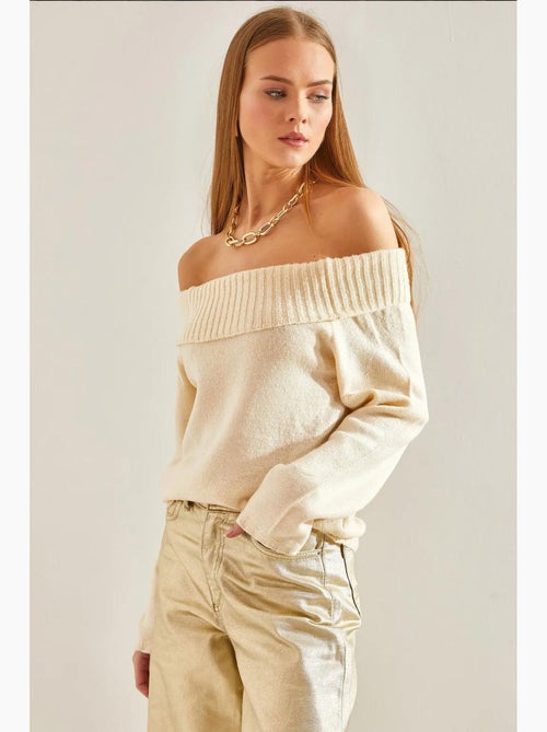 Camisola de malha com gola madonna lucci - Kiabi Camisola de malha com gola madonna lucci - Kiabi