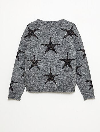 Camisola de malha com gola redonda