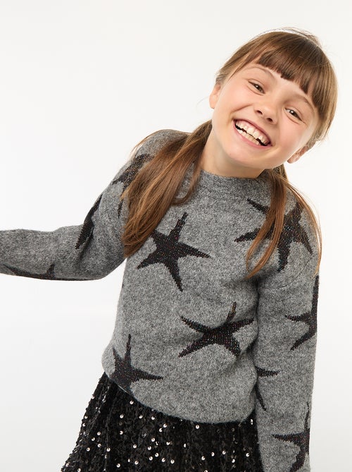 Camisola de malha com gola redonda - Kiabi