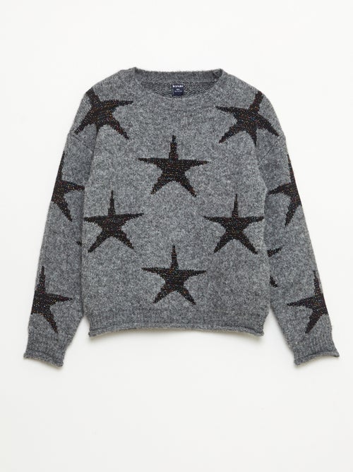 Camisola de malha com gola redonda - Kiabi