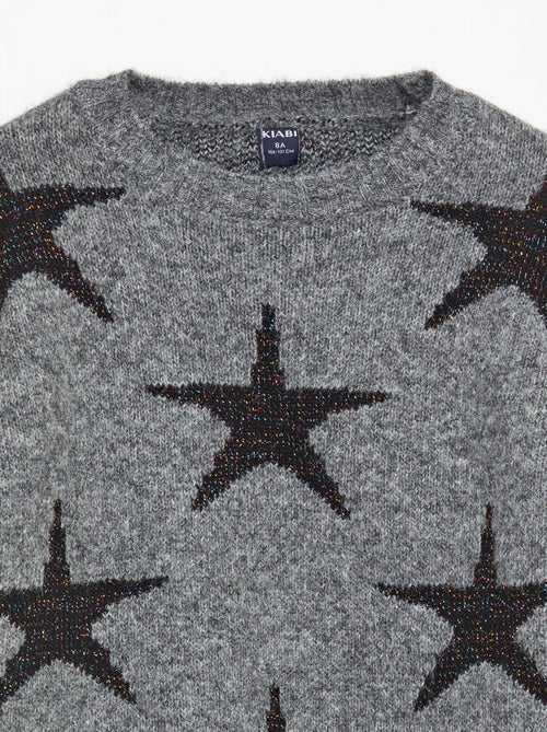 Camisola de malha com gola redonda - Kiabi
