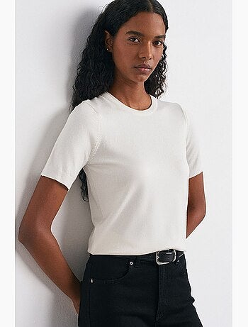 Camisola de malha com gola redonda dilvin