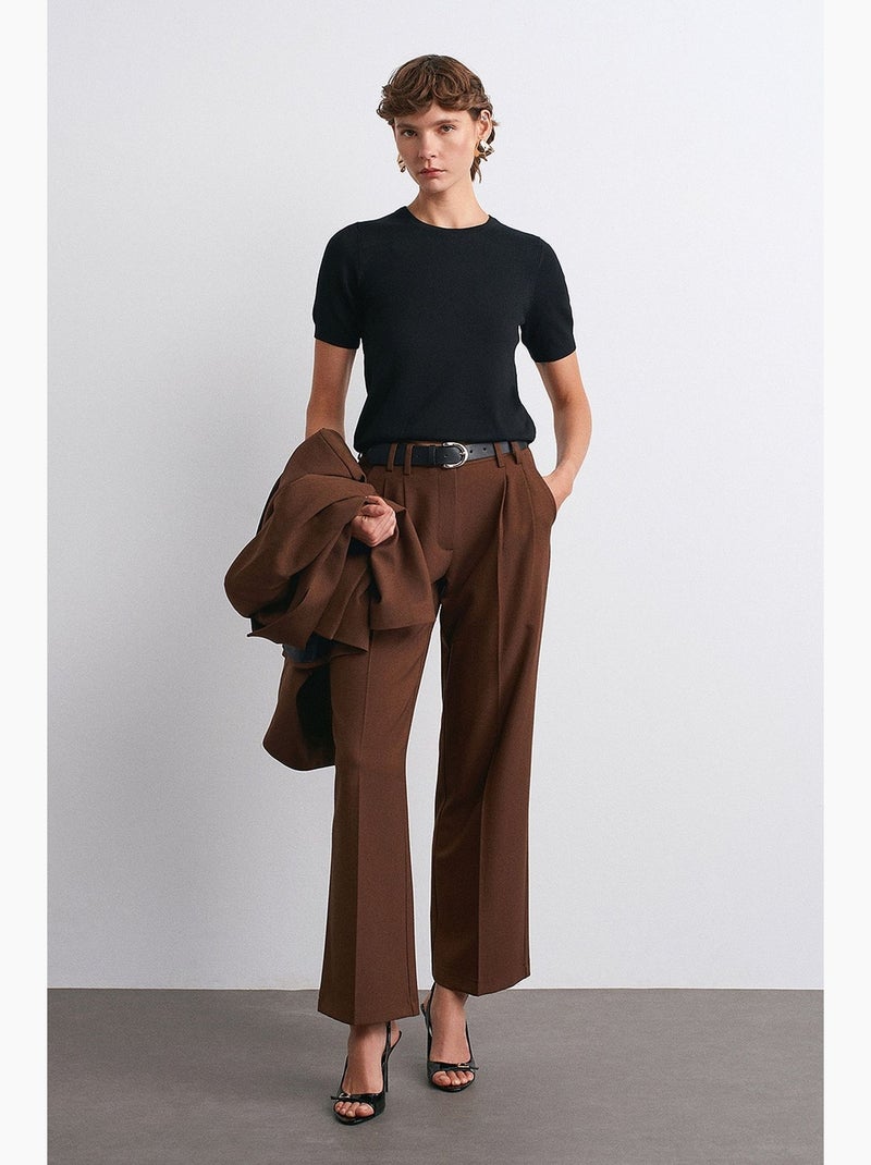 Camisola de malha com gola redonda dilvin Preto - Kiabi