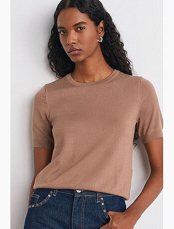 Camisola de malha com gola redonda dilvin