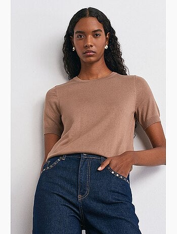Camisola de malha com gola redonda dilvin