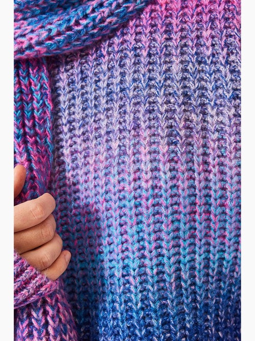 Camisola de malha com gola redonda e cachecol lucci - Kiabi