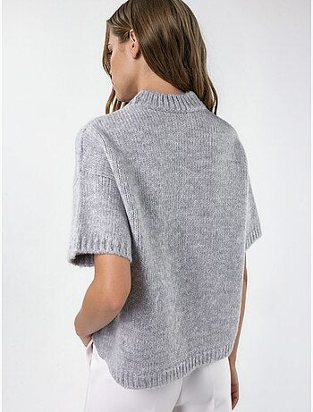 Camisola de malha com gola redonda e corte relaxed fit