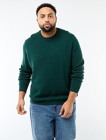 Camisola de malha com gola redonda