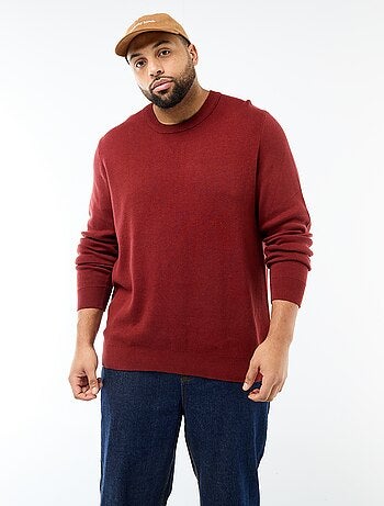 Camisola de malha com gola redonda