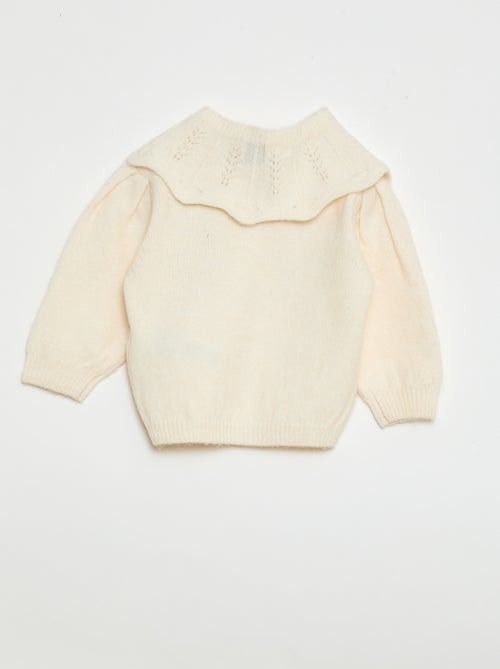 Camisola de malha com gola removível - Kiabi