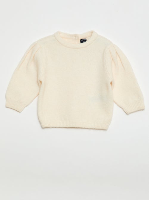 Camisola de malha com gola removível - Kiabi