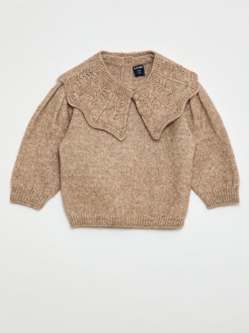 Camisola de malha com gola removível - Kiabi