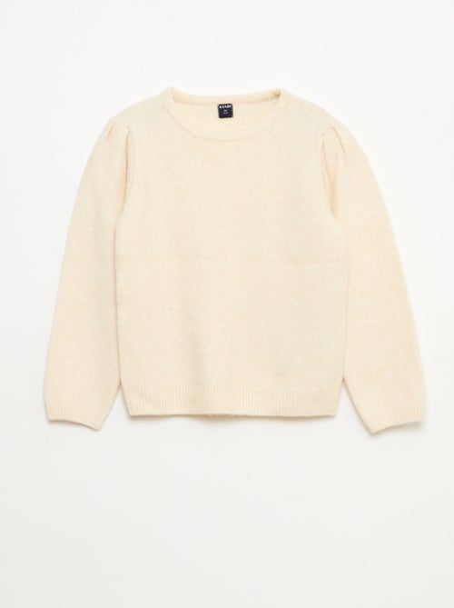 Camisola de malha com gola removível - Kiabi