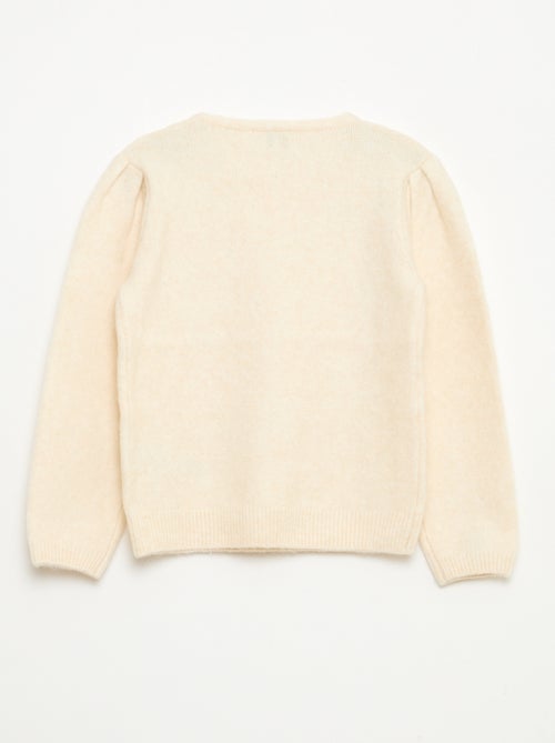 Camisola de malha com gola removível - Kiabi