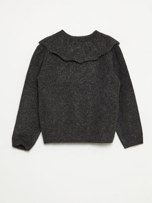 Camisola de malha com gola removível - Kiabi