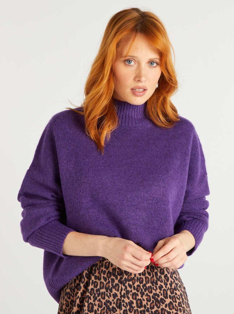 Camisola de malha com gola subida VIOLETA - Kiabi