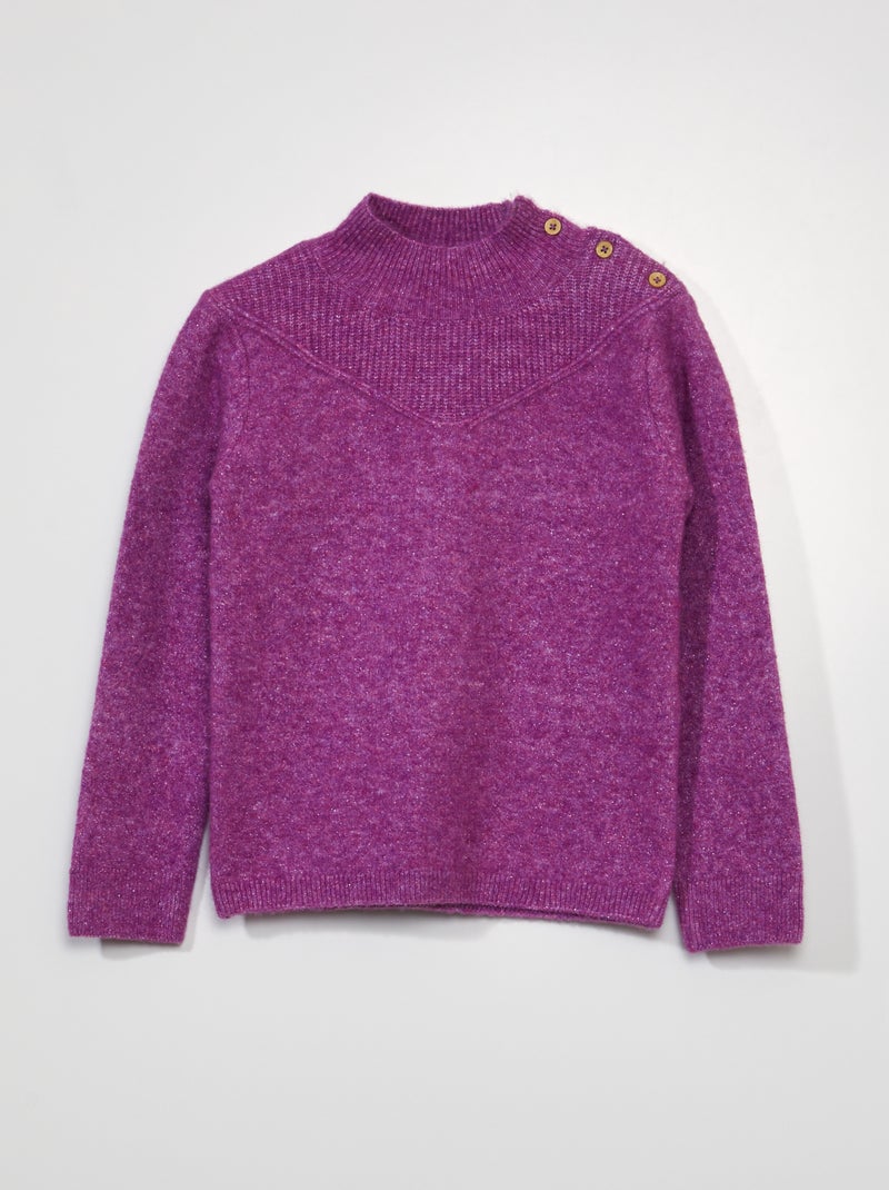 Camisola de malha com gola subida VIOLETA - Kiabi